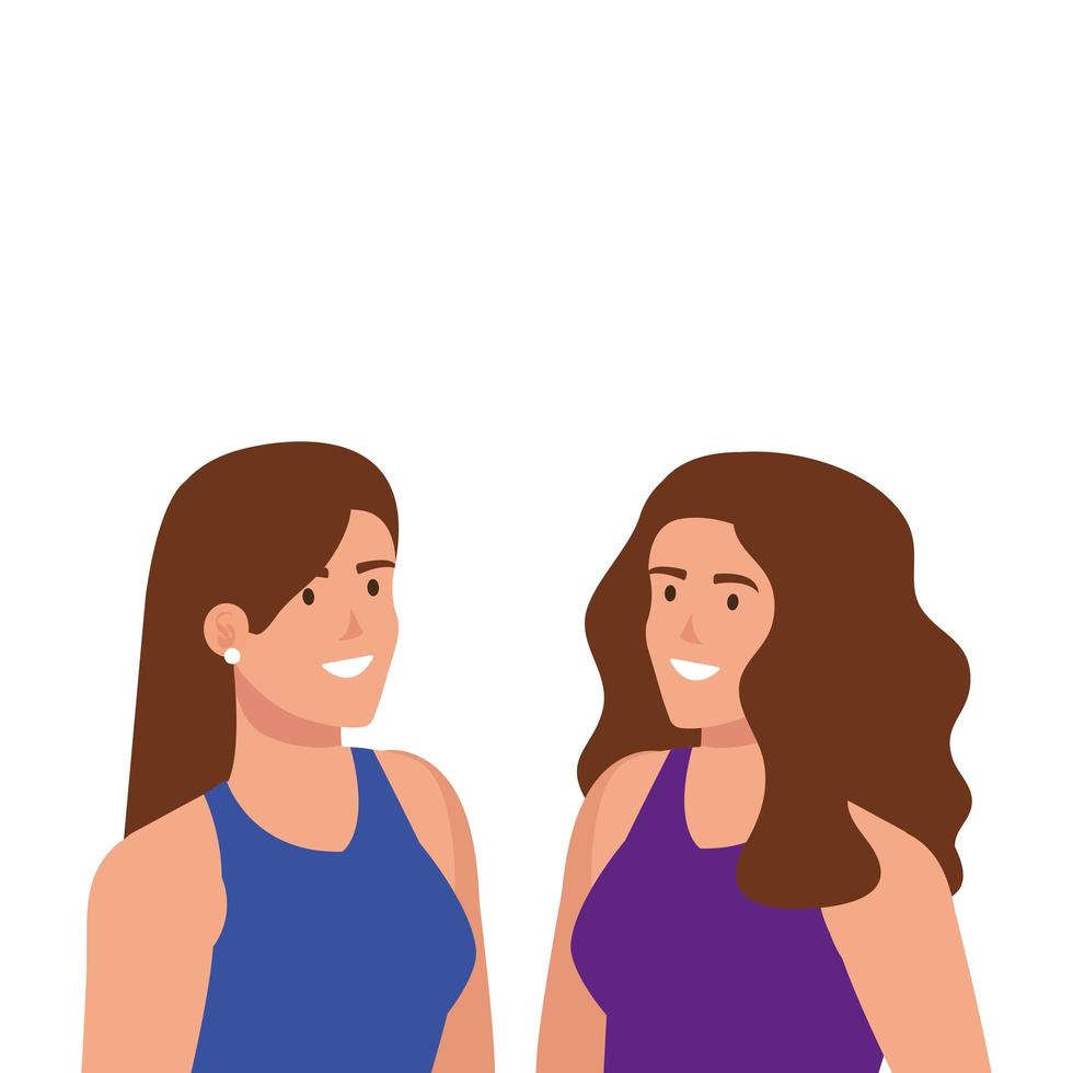 Isolated avatar women vector design