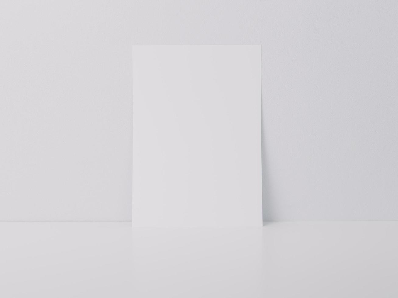 Paper mockup, A4 flyer poster template, Minimalist styled photo