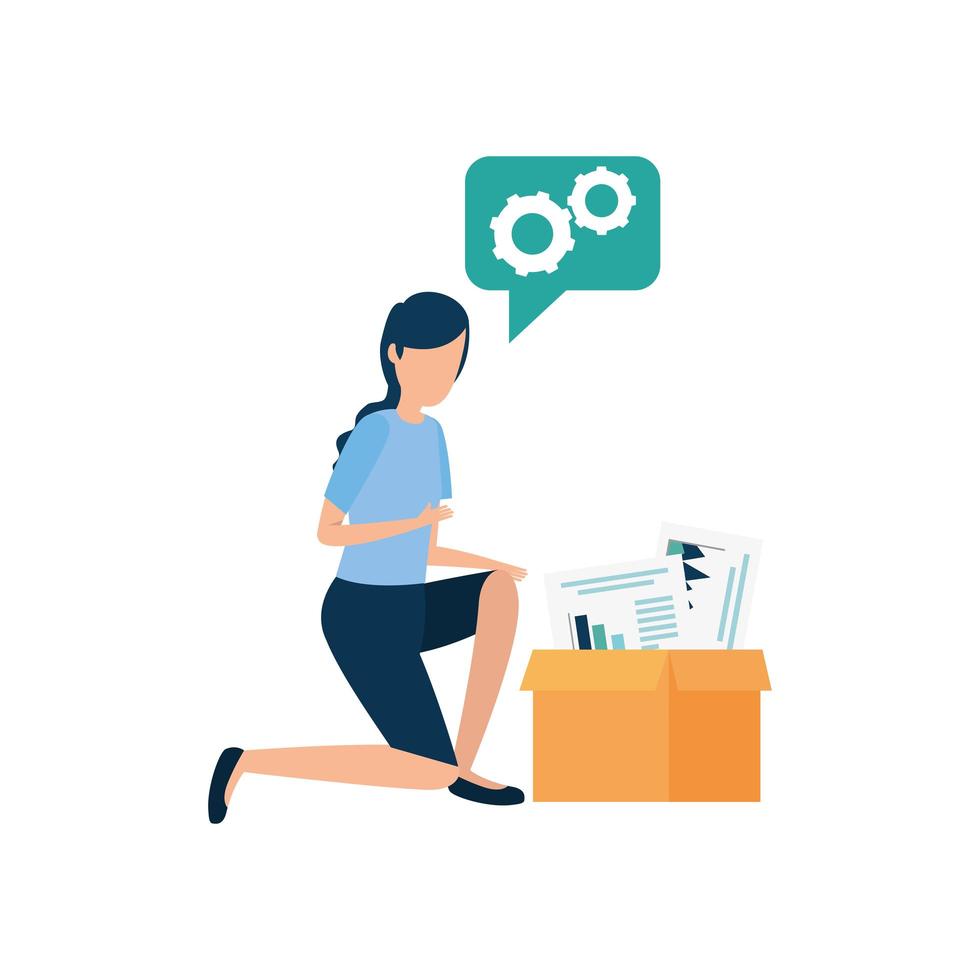 Isolated businesswoman avatar vector design