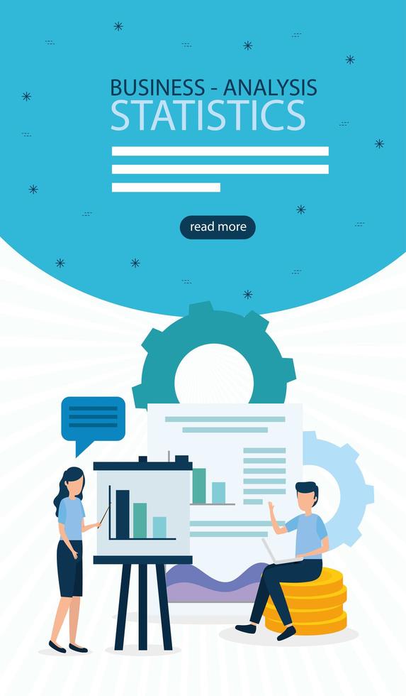 Business analysis statistics vector design