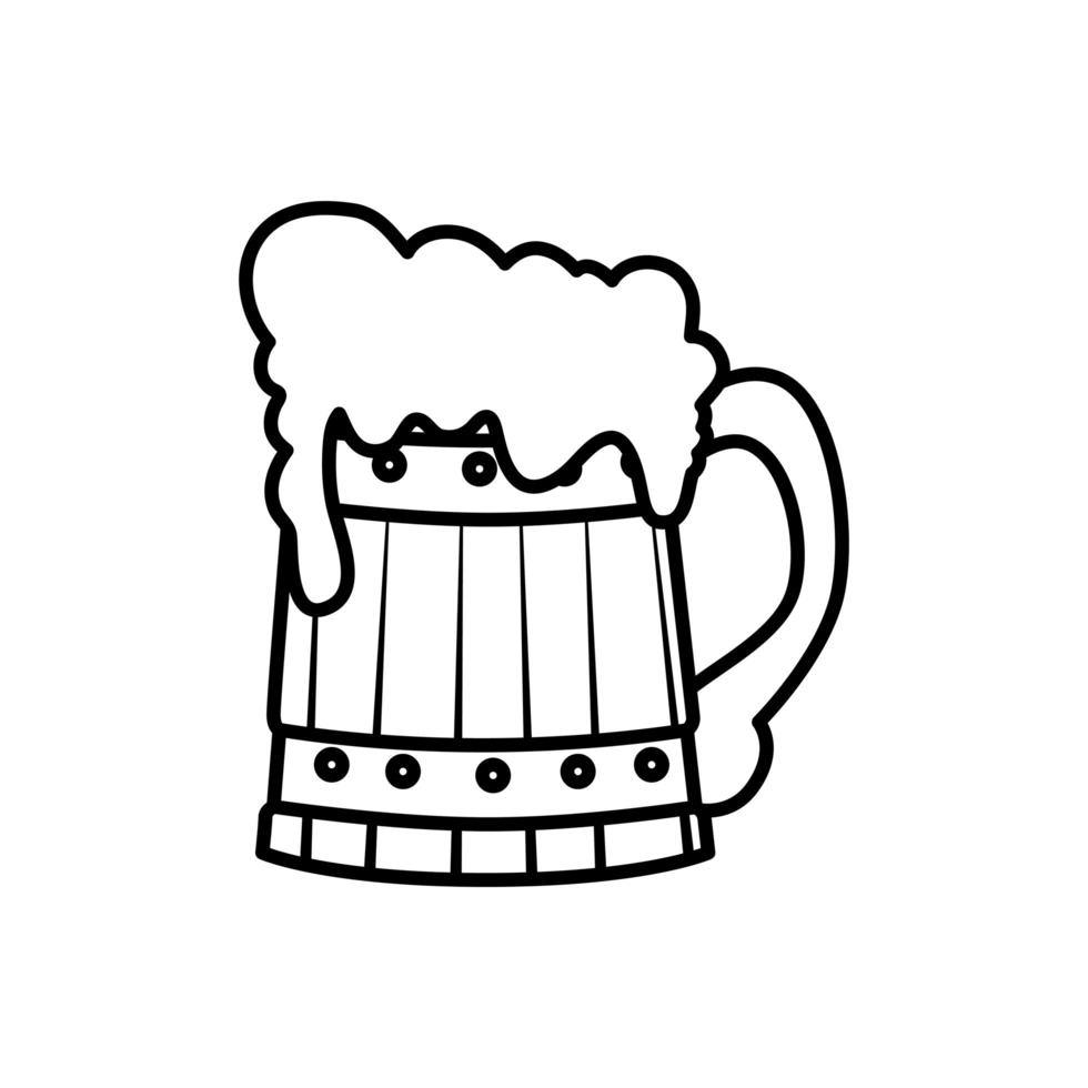 Isolated beer mug vector design