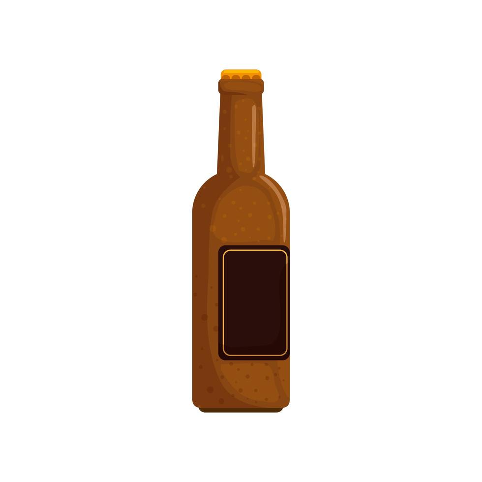 diseño de vector de botella de cerveza aislada