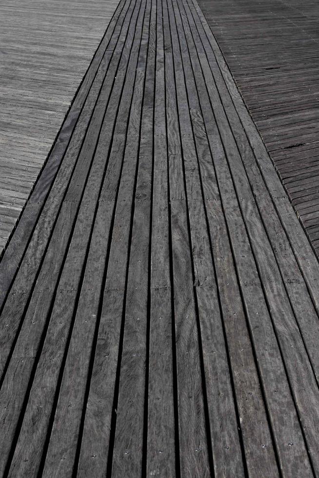 Wooden beach walkway slats photo
