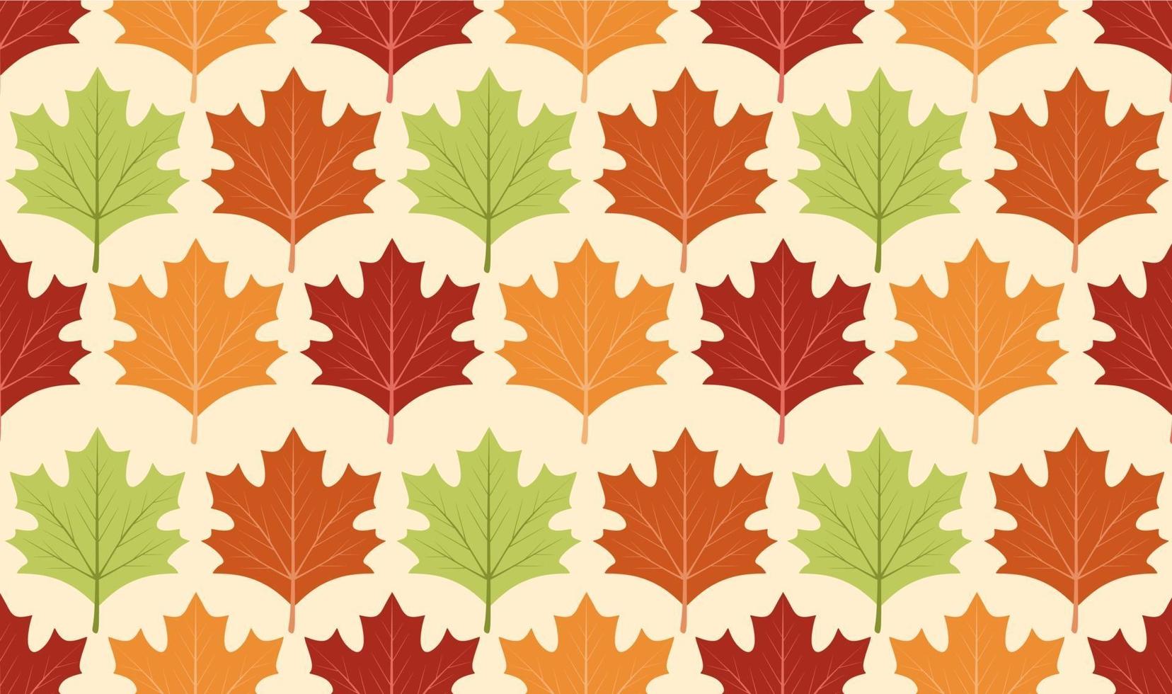 seamless pattern of maple leaves vector