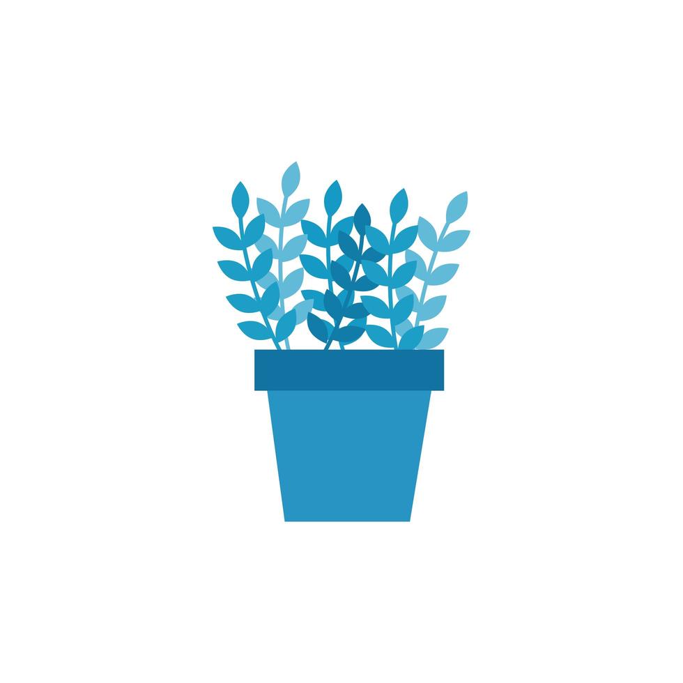 Isolated plant inside pot vector design