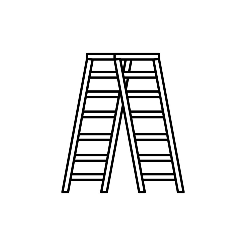 Diseño vectorial de icono de escalera aislada vector