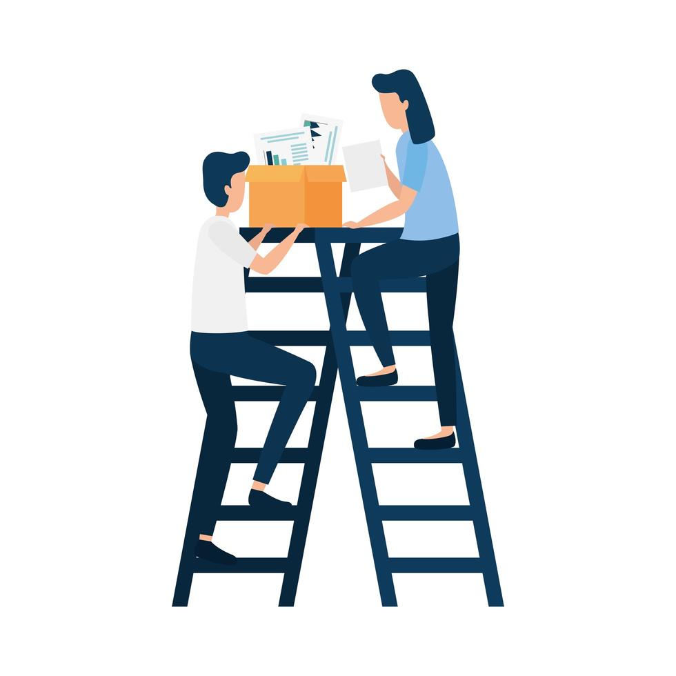 Isolated corporate businesspeople vector design