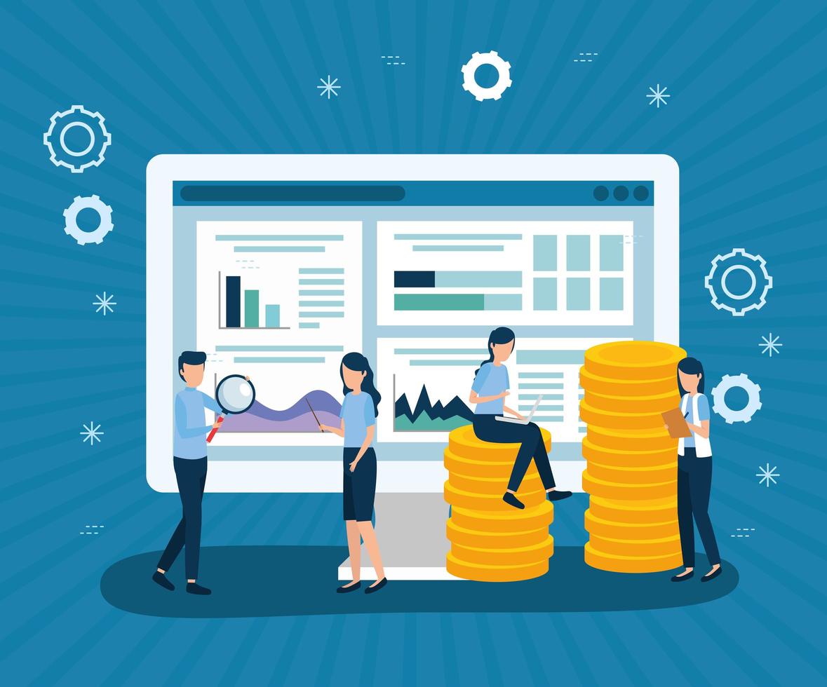 Business analysis statistics vector design