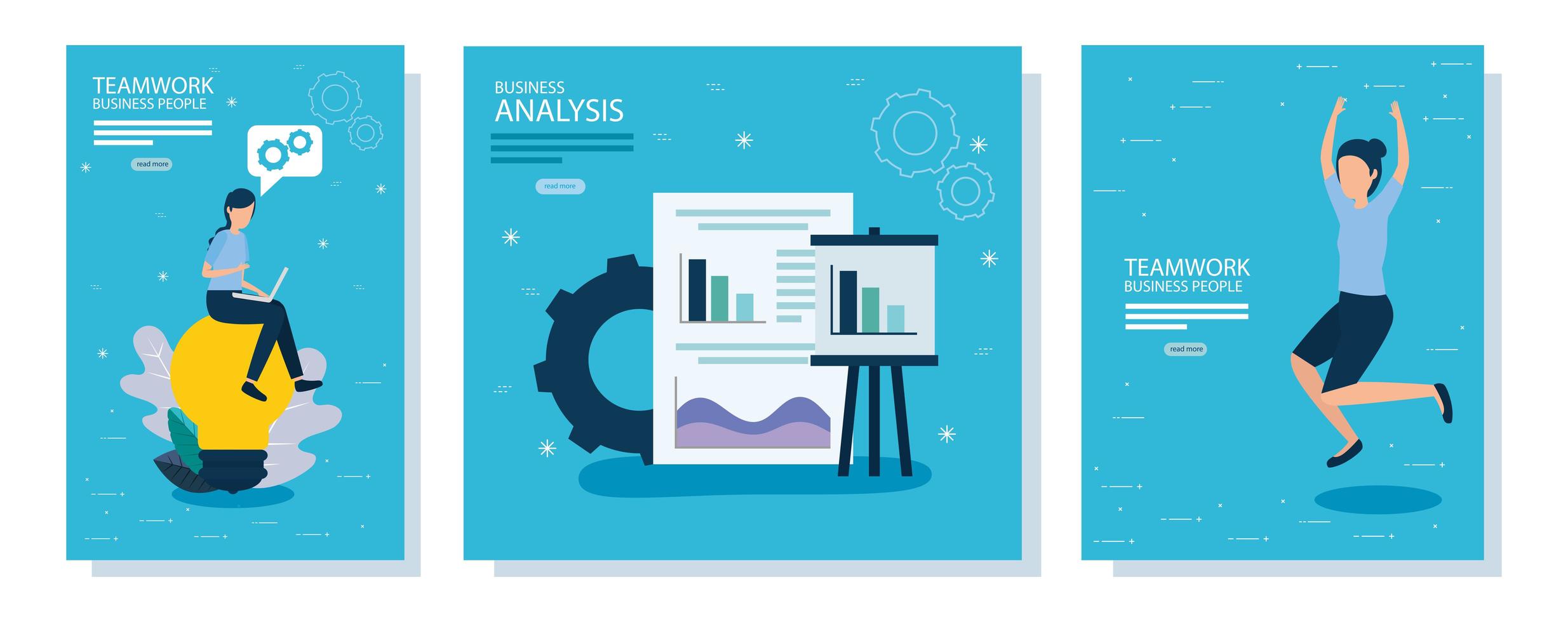 Business analysis statistics vector design