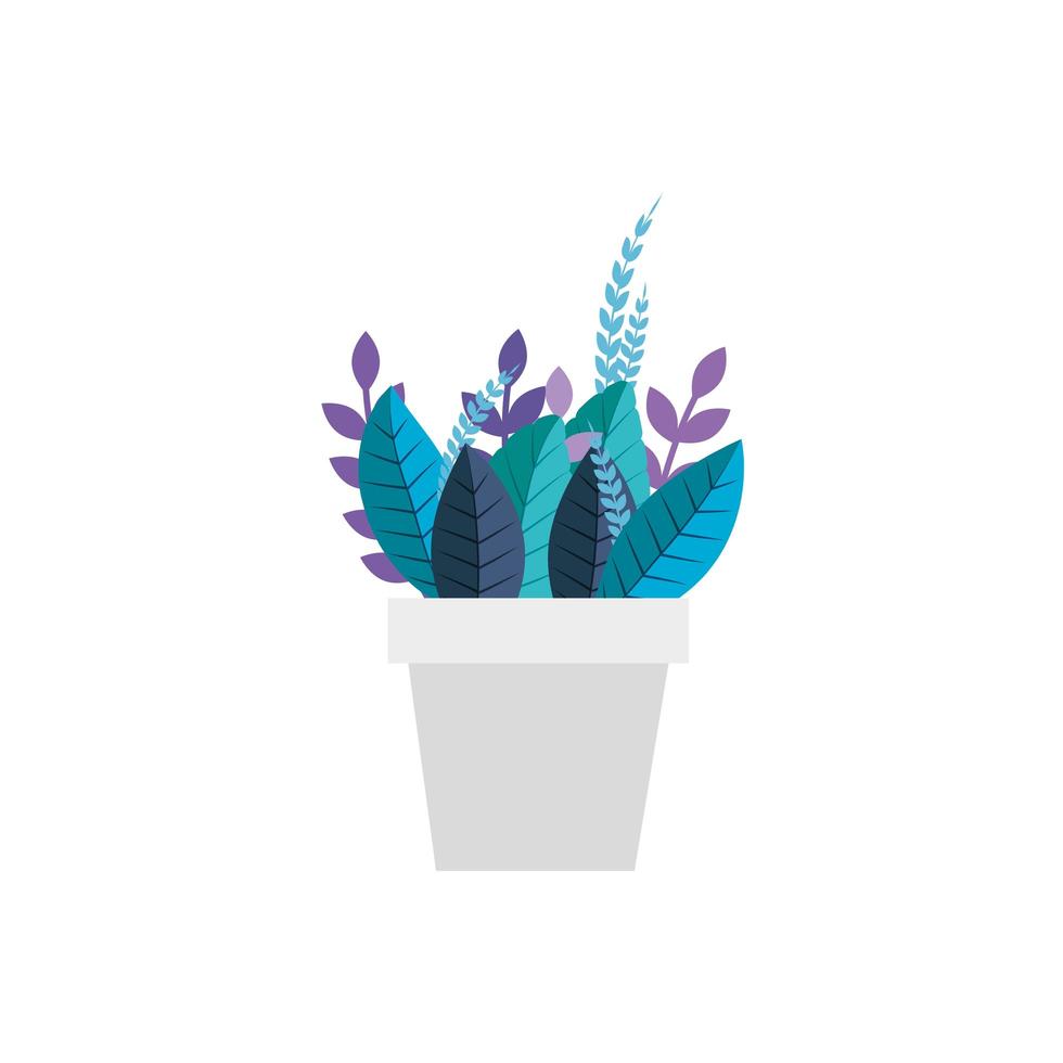 Planta aislada dentro de diseño vectorial de maceta vector