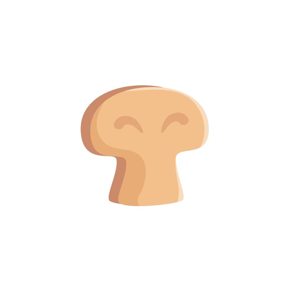 mushroom fresh vegetable isolated icon vector