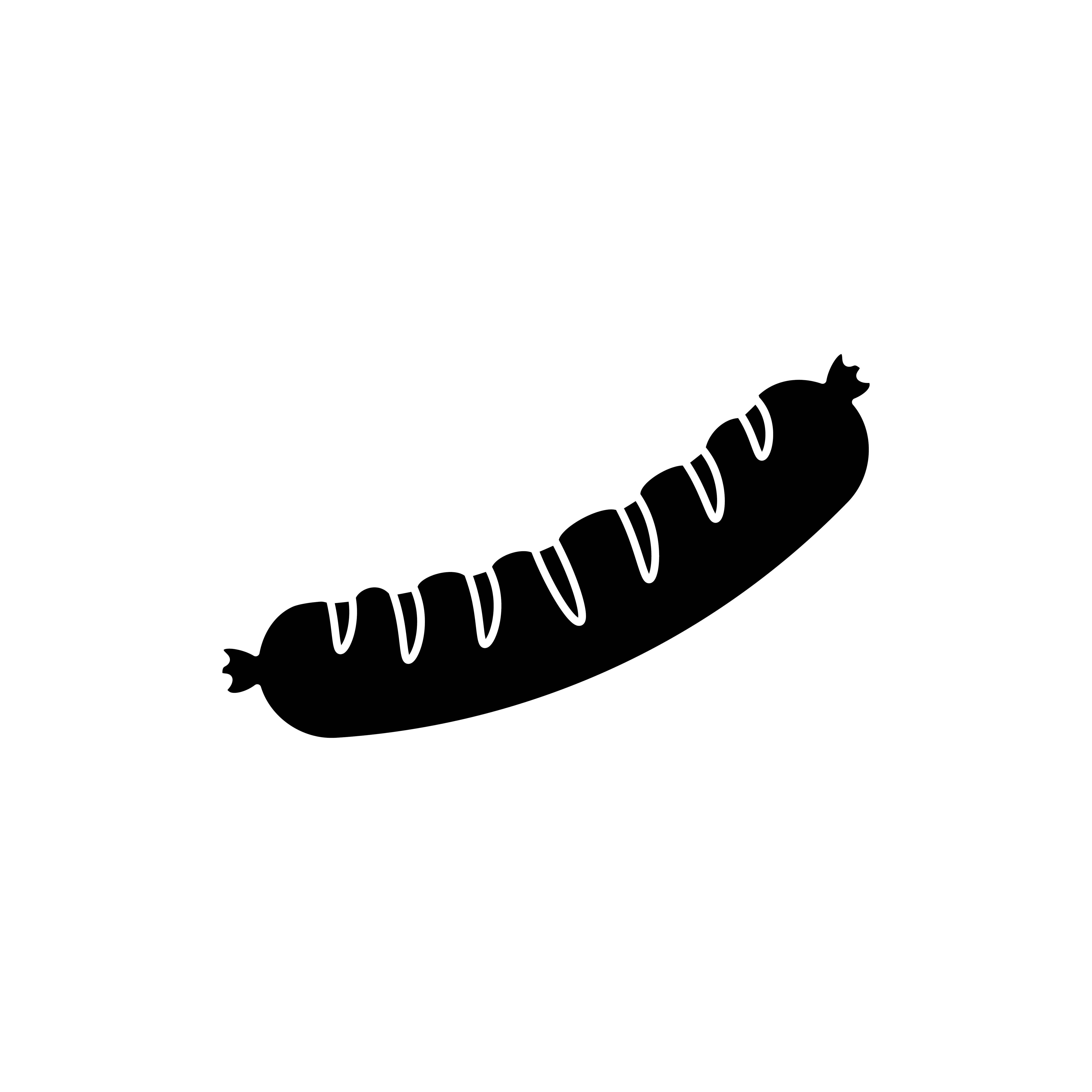 silhouette of sausages delicious food isolated icon 3248754 Vector Art