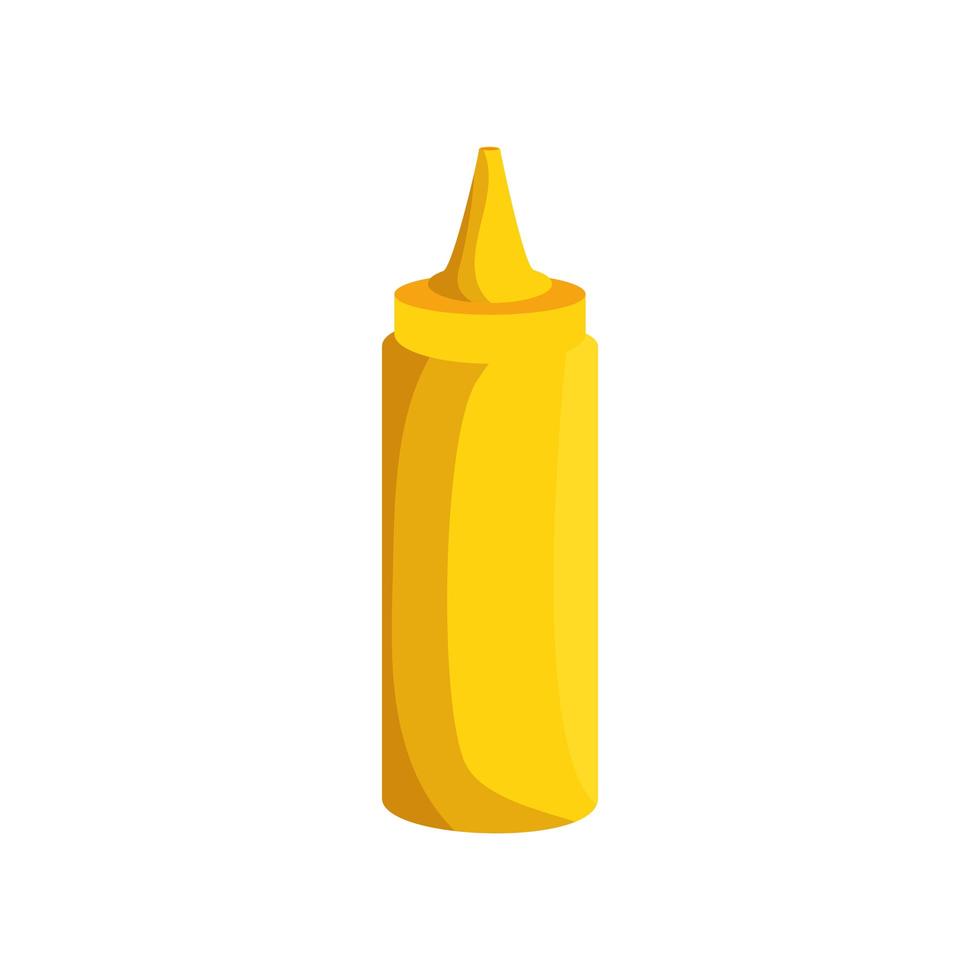 delicious sauce in bottle isolated icon vector