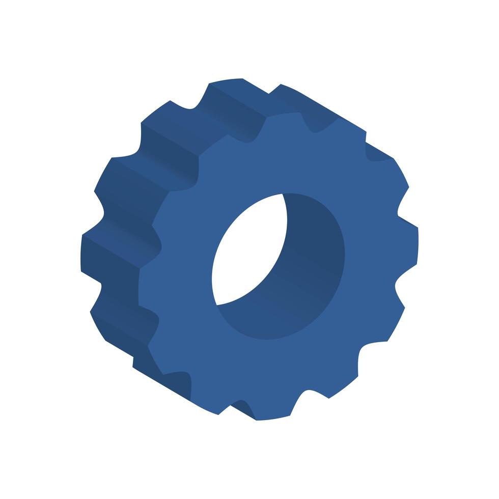 gear pinion machine isolated icon vector