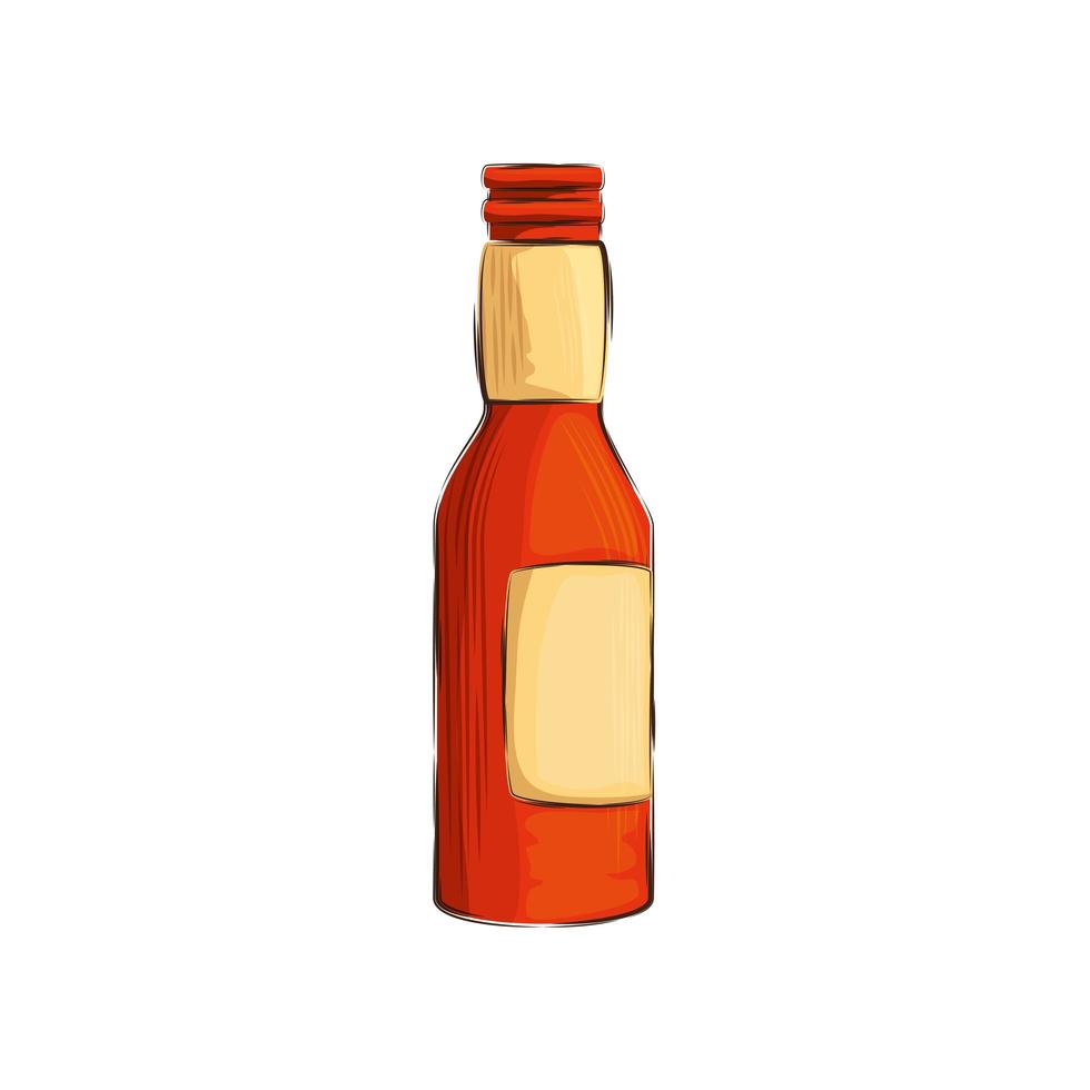 bottle of beer isolated icon vector