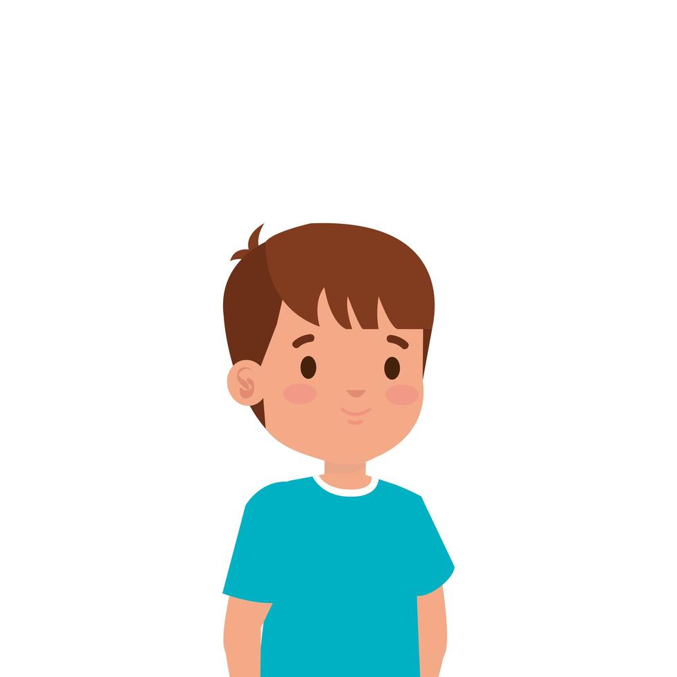 lindo personaje de avatar de niño pequeño vector