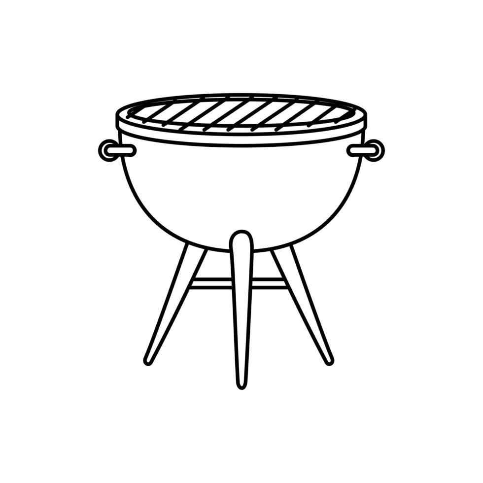 oven barbecue equipment isolated icon vector