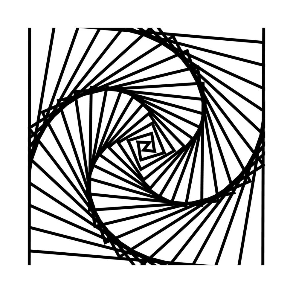 Black and white hypnotic background. vector