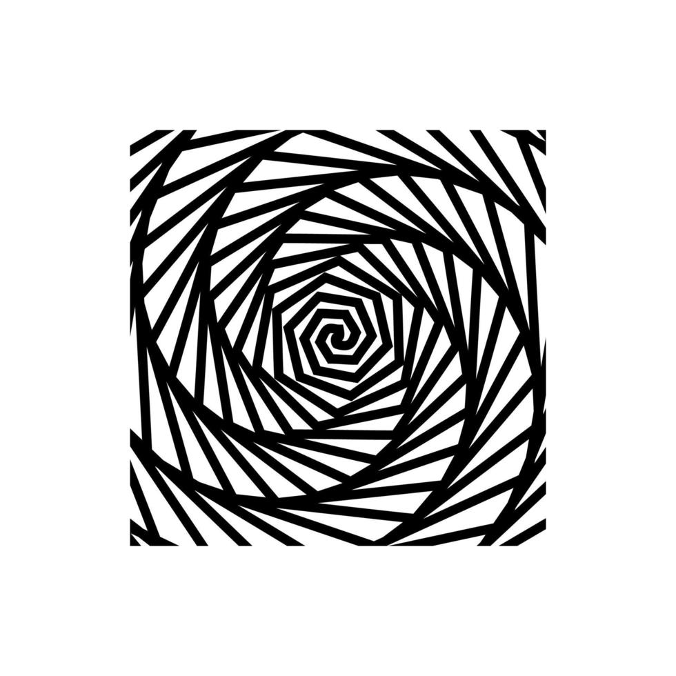 Black and white hypnotic background. vector