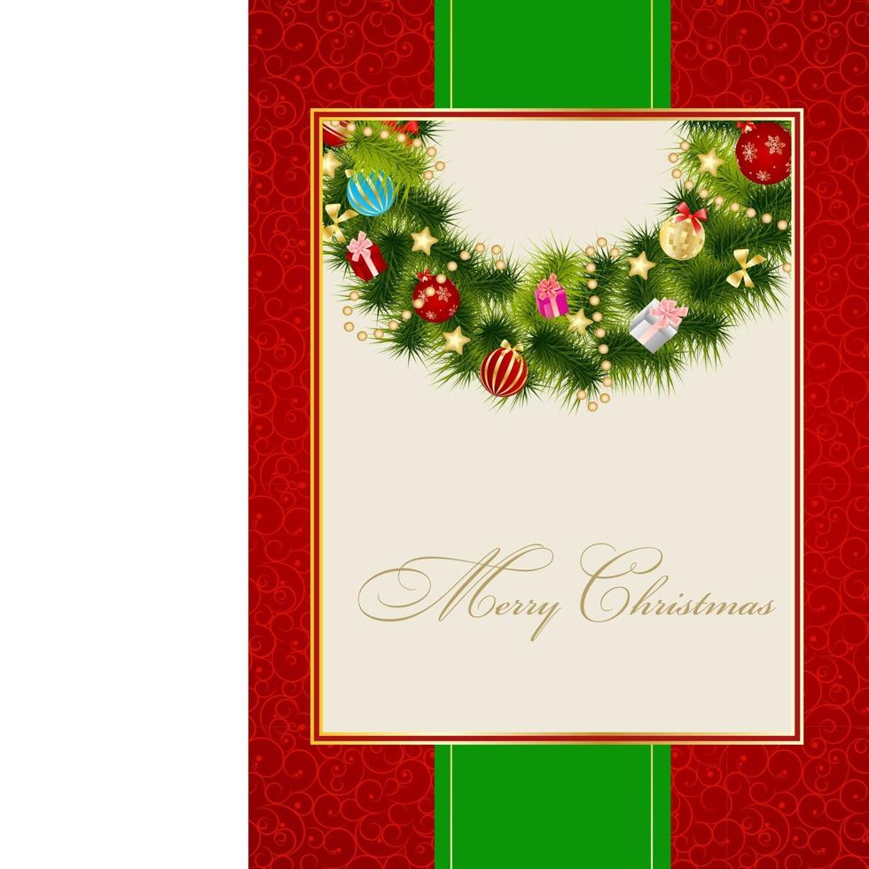 Abstract beauty Christmas and New Year invitation background. vector