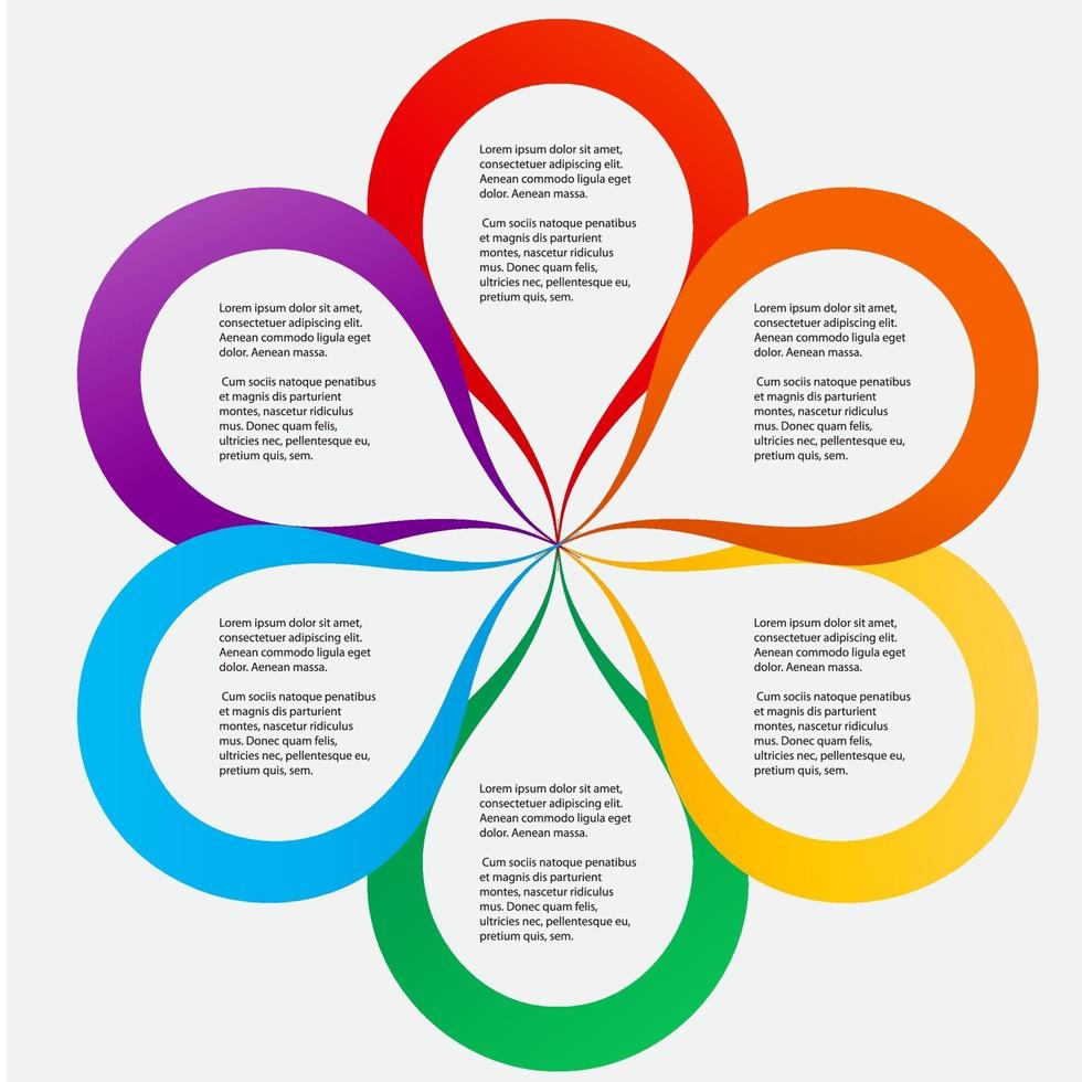 Concept of colorful circular banners in flower form vector