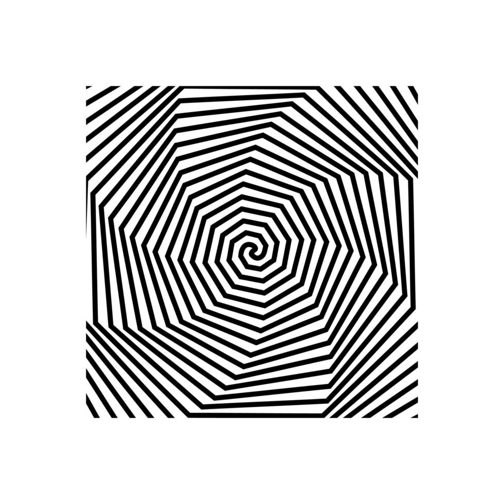 Black and white hypnotic background. vector