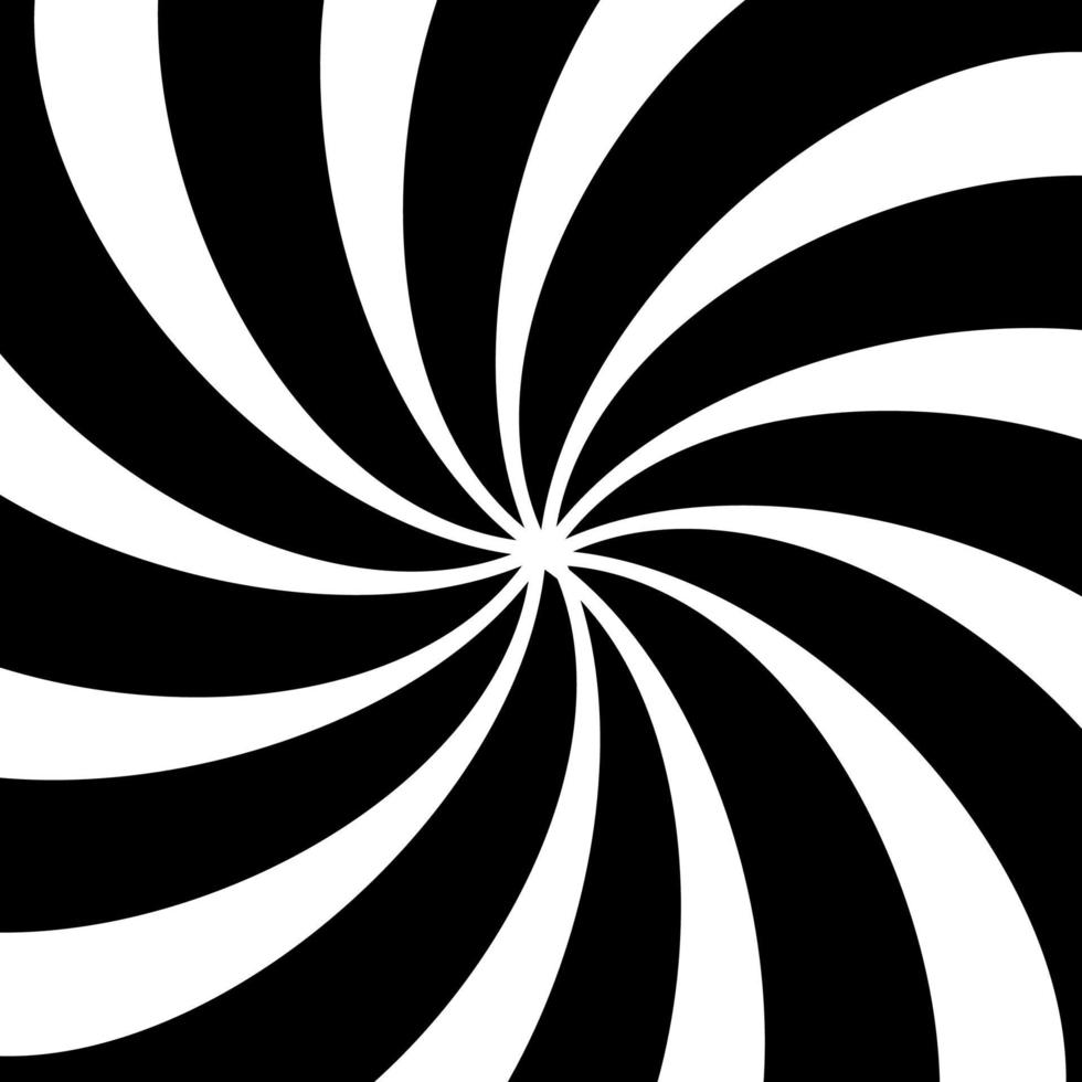 Black and white hypnotic background. vector