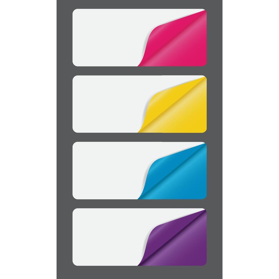 Banners with different corner and place for your text vector