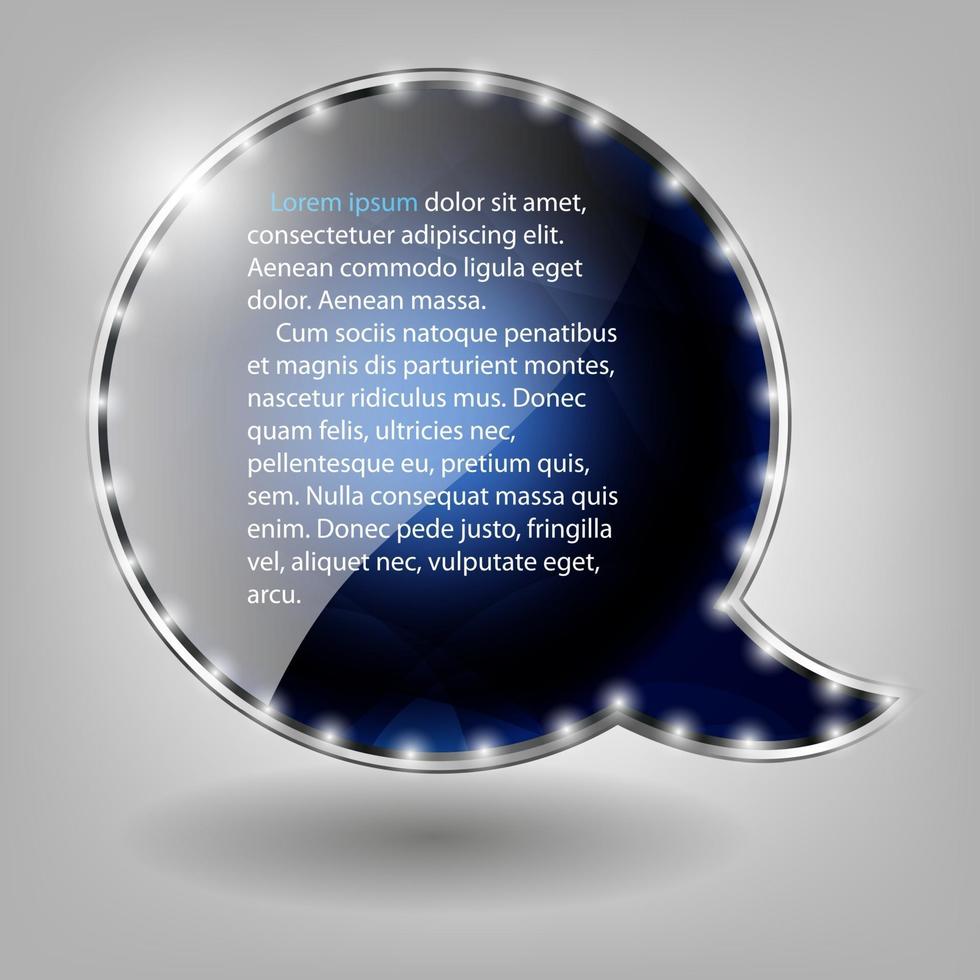 Abstract glossy speech bubble vector background