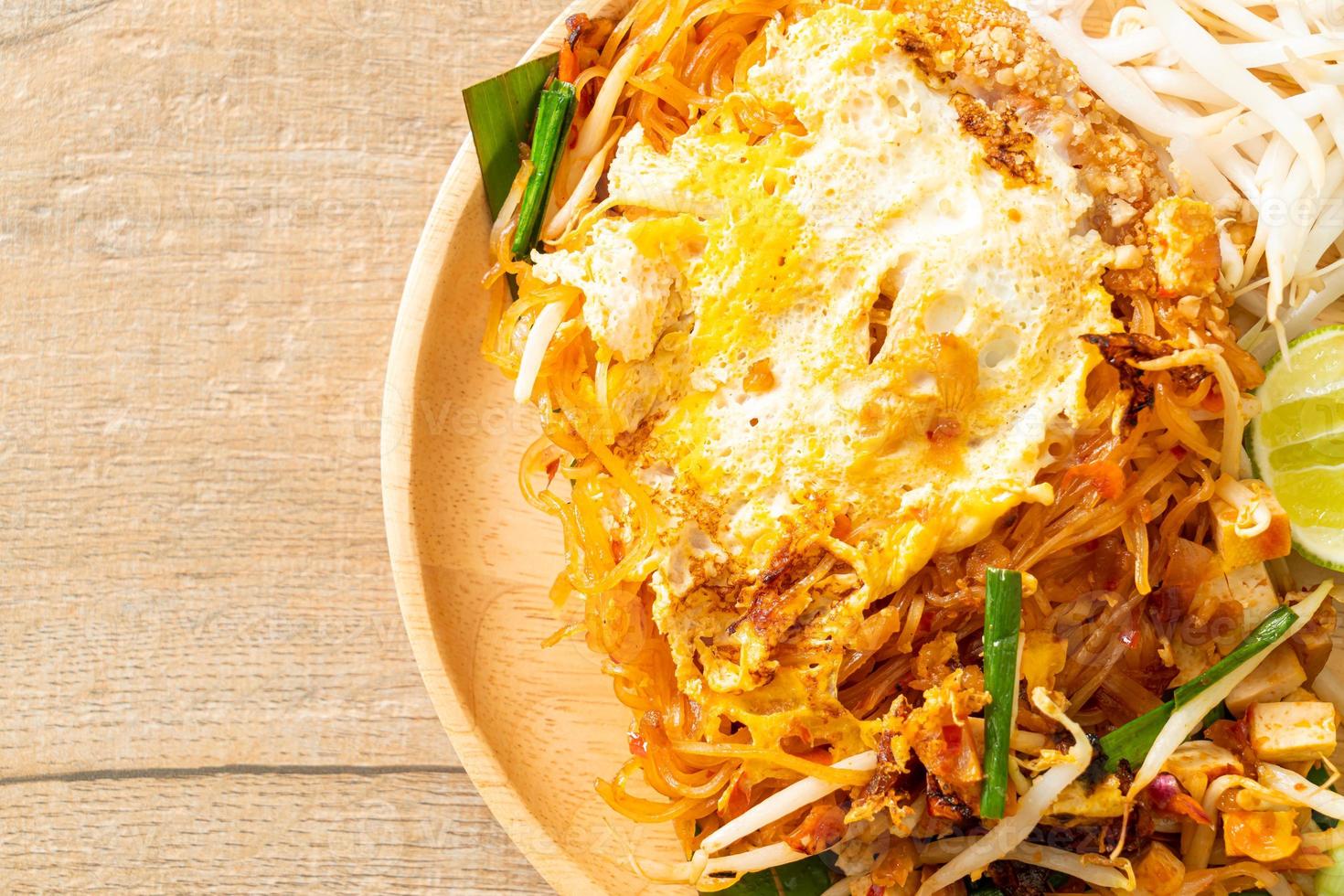 Pad Thai - stir fried noodles in Thai style with egg photo