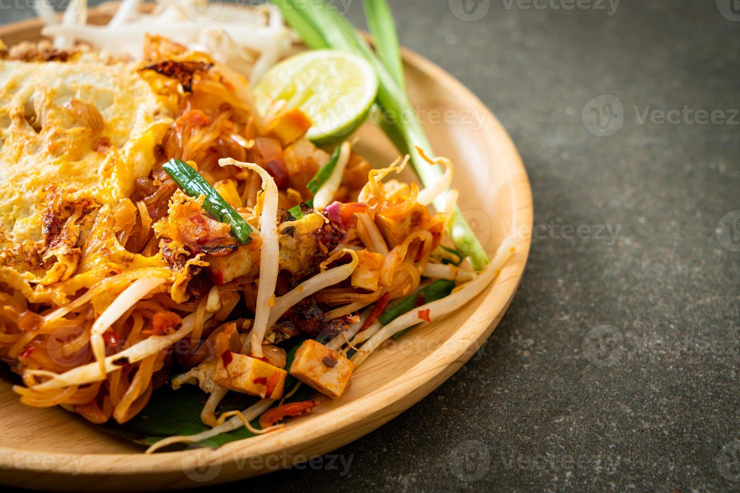 Pad Thai - stir fried noodles in Thai style with egg photo