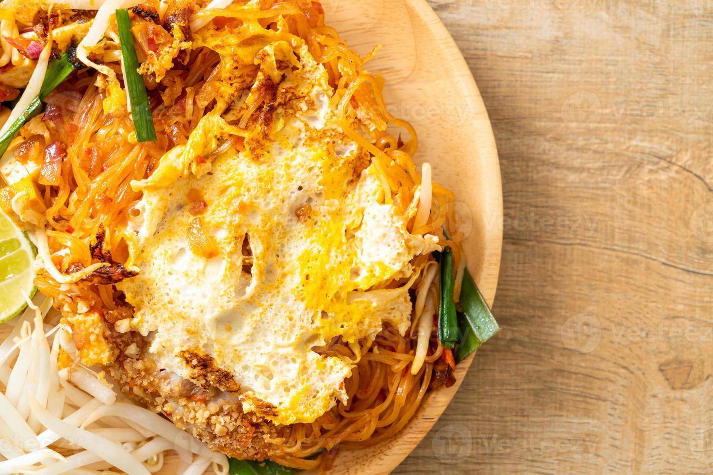 Pad Thai - stir fried noodles in Thai style with egg photo