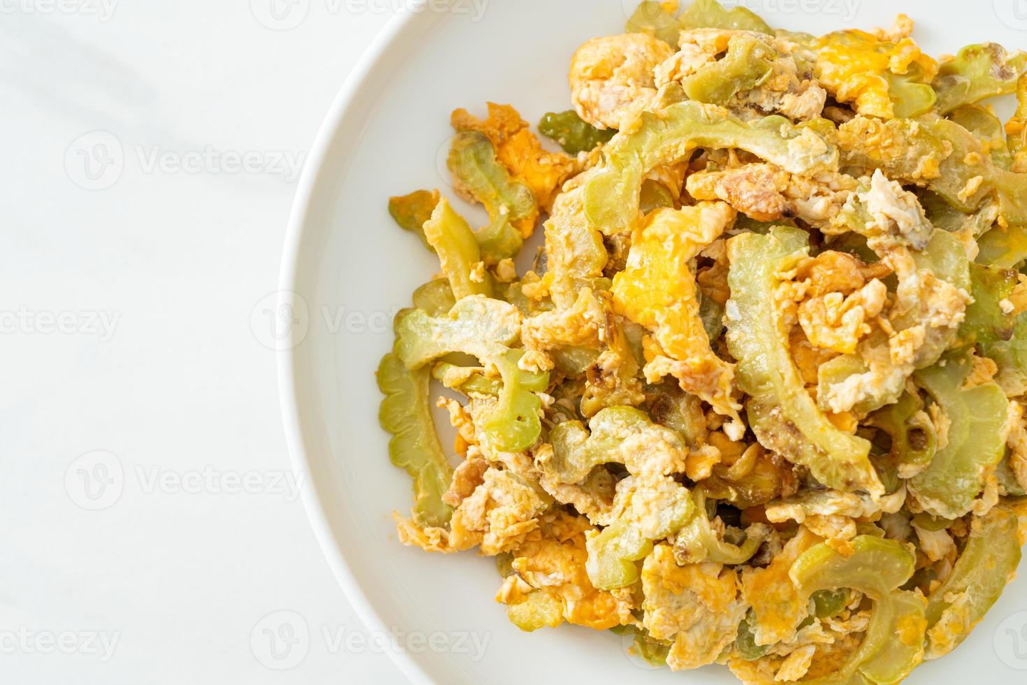 Stir Fried Bitter Gourd with Egg photo