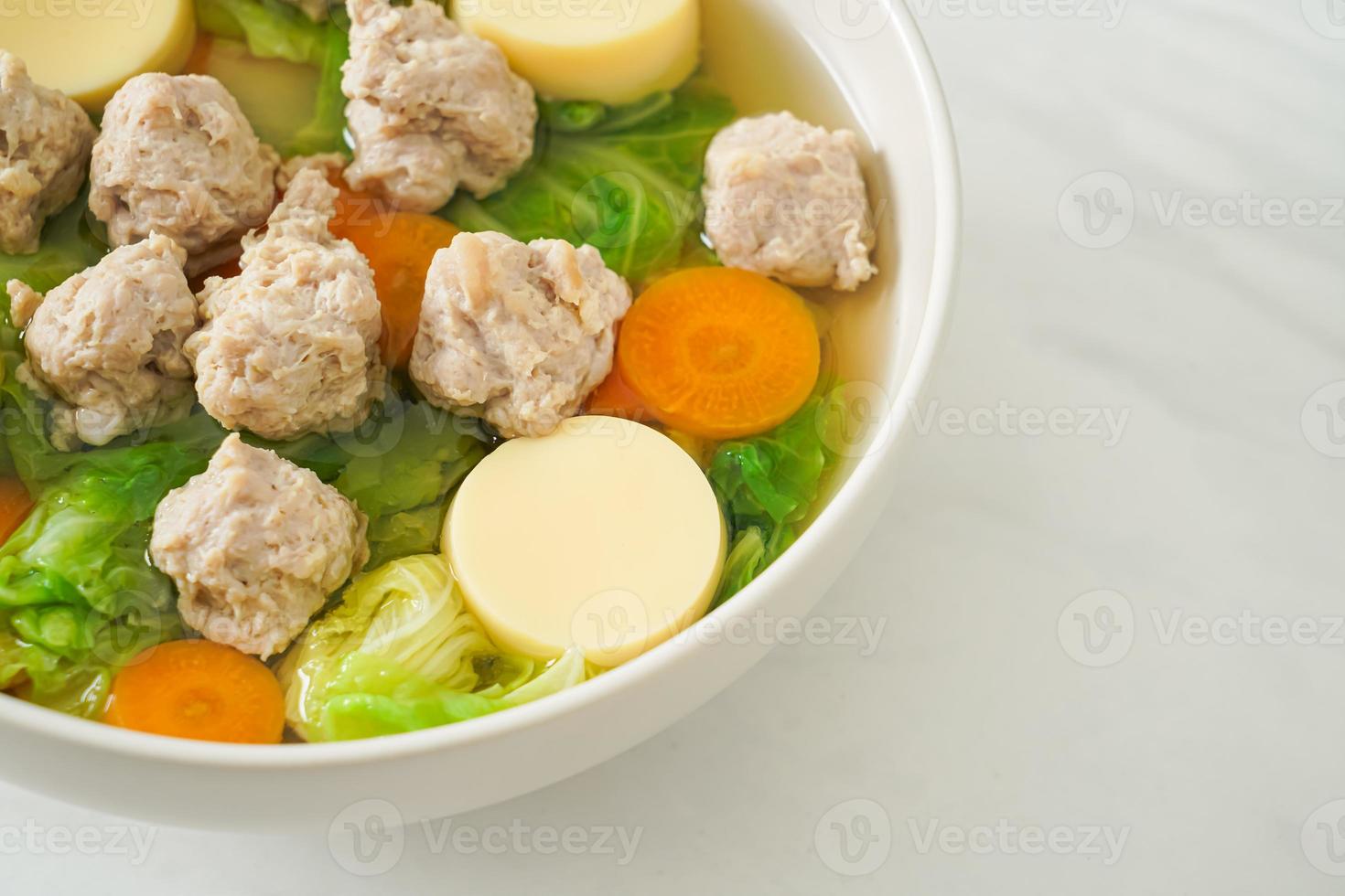 Clear Soup with Tofu and Minced Pork photo