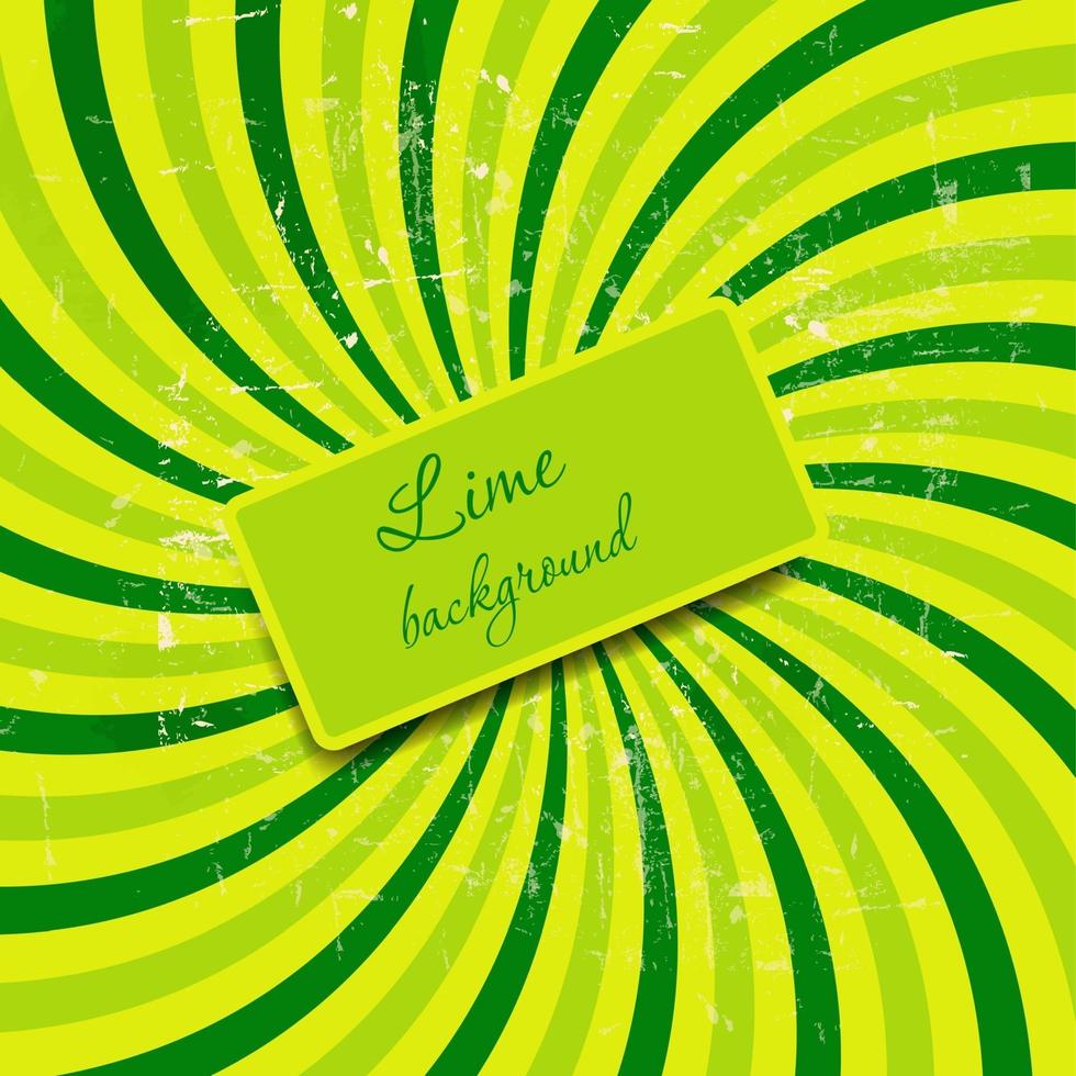 Lime abstract grunge hypnotic background. vector illustration