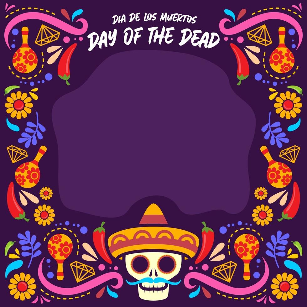 Day of The Dead Festival Background vector