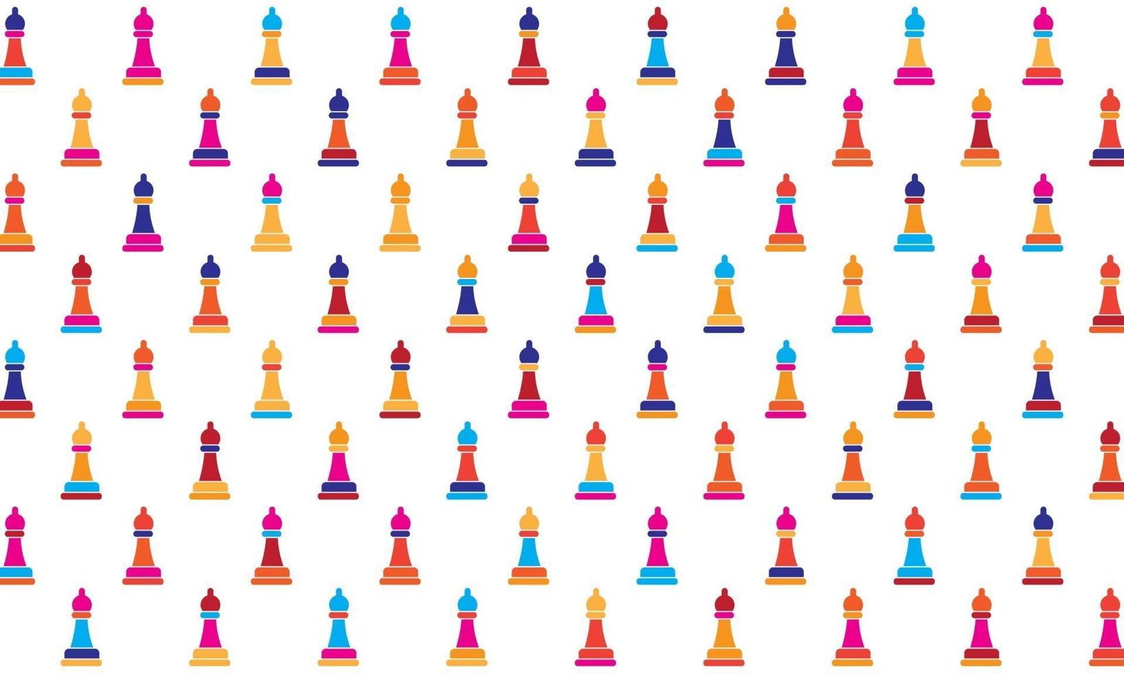 Colorful Bishop Seamless Pattern Background vector