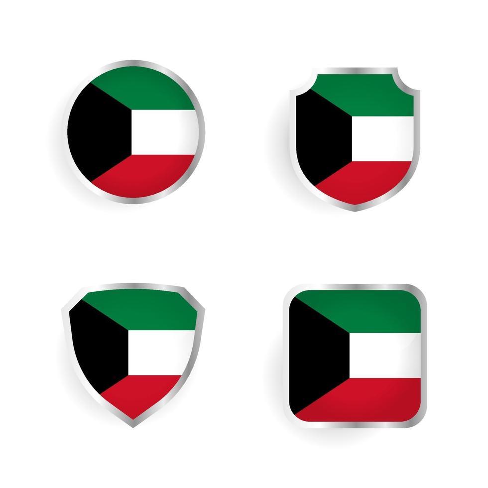 Kuwait Country Badge and Label Collection vector