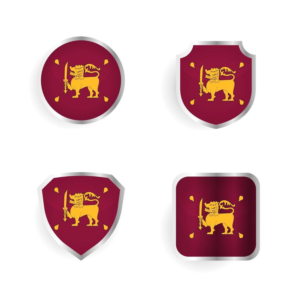 Sri Lanka Country Badge and Label Collection vector