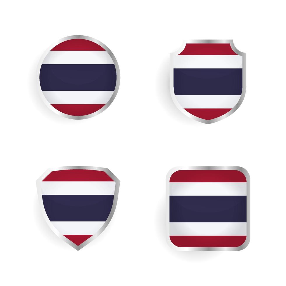 Thailand Country Badge and Label Collection vector