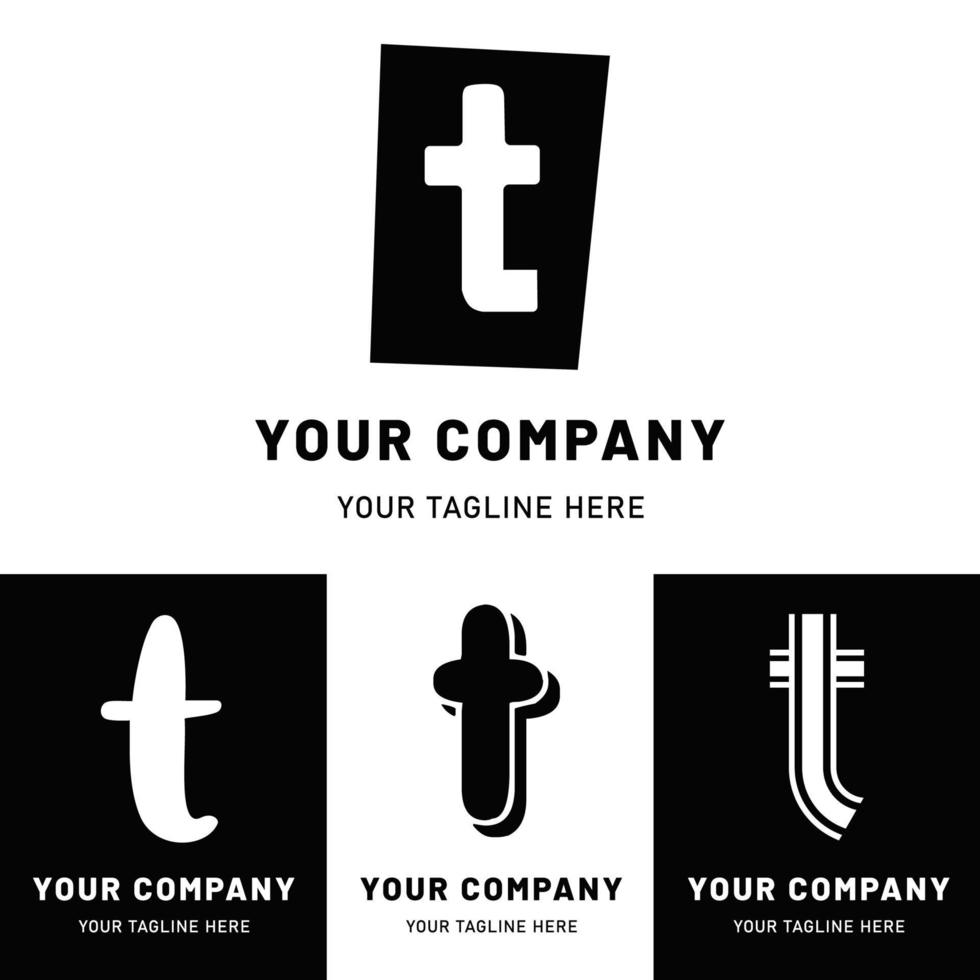Lowercase Letter T Logo Set 3249695 Vector Art at Vecteezy