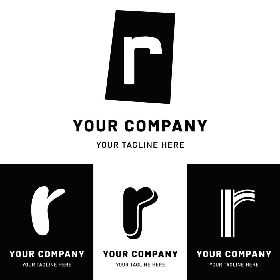 Lowercase Letter R Logo Set vector