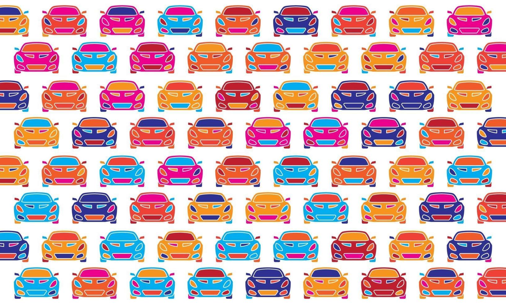 Colorful Racing Car Seamless Pattern Background vector
