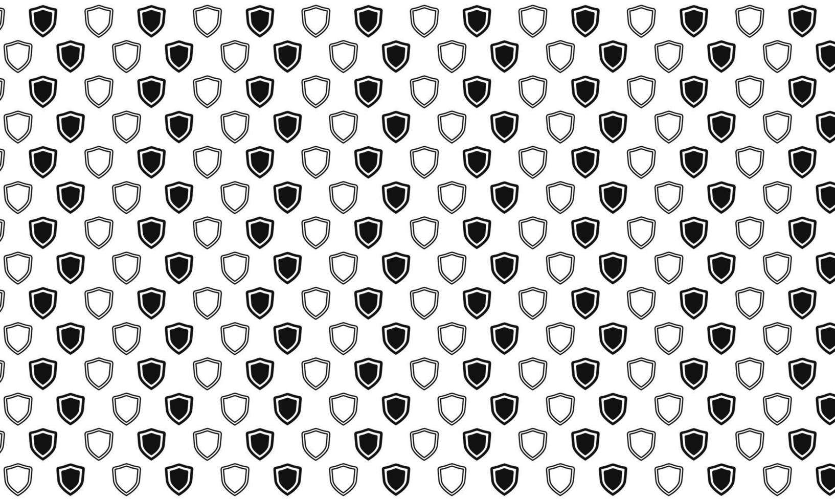 Black and White Shield Seamless Pattern vector