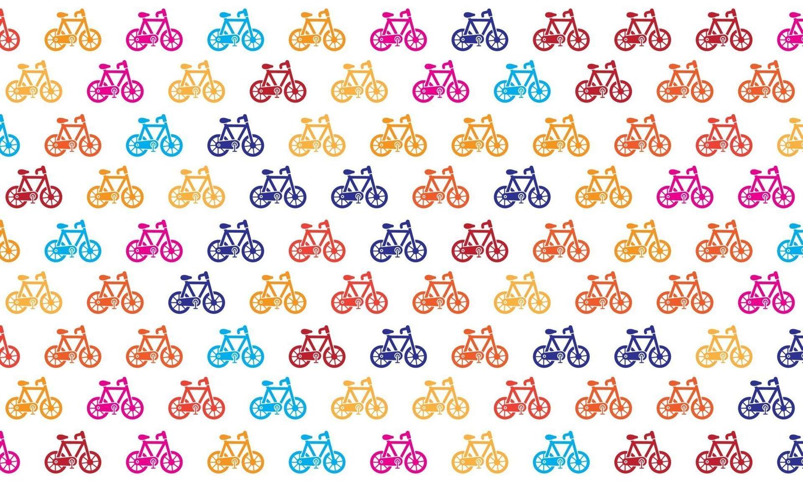 Colorful Bicycle Seamless Pattern Background vector