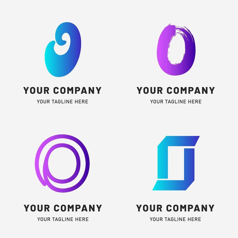 Creative Gradient O Logo Collection vector