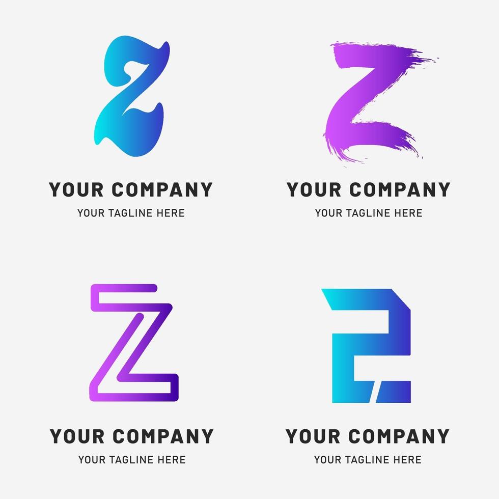 Creative Gradient Z Logo Collection vector