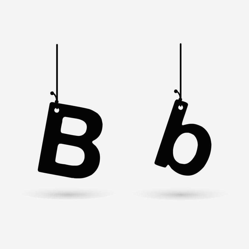 Abstract Hanging Letter B Design vector