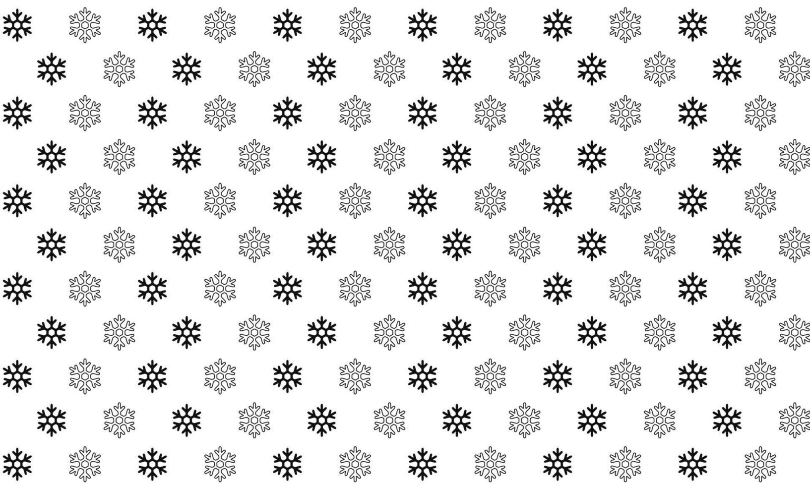Black and White Snowflake Seamless Pattern vector