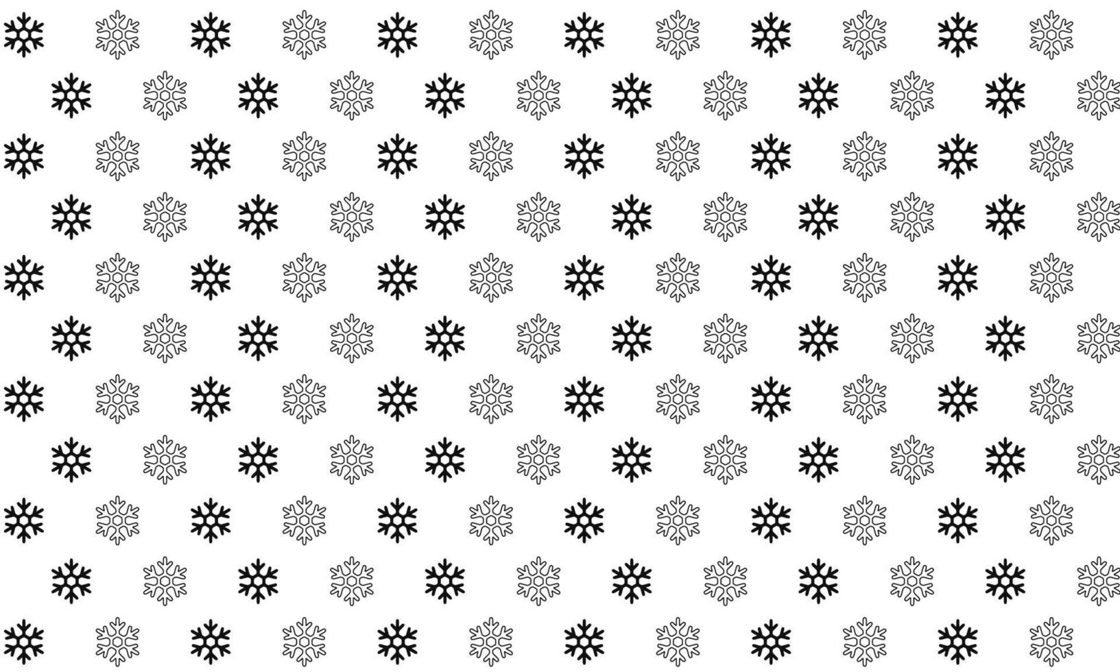 Black and White Snowflake Seamless Pattern vector